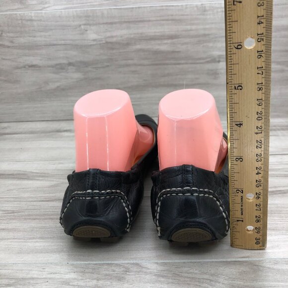 Peter Millar Ballet Flats Womens 8.5M Black Leather Slip On Shoes - Picture 9 of 13